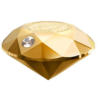 167.56 g Gold Coin - Diamond-Shaped Coin - Forevermark™ Diamond - 2022