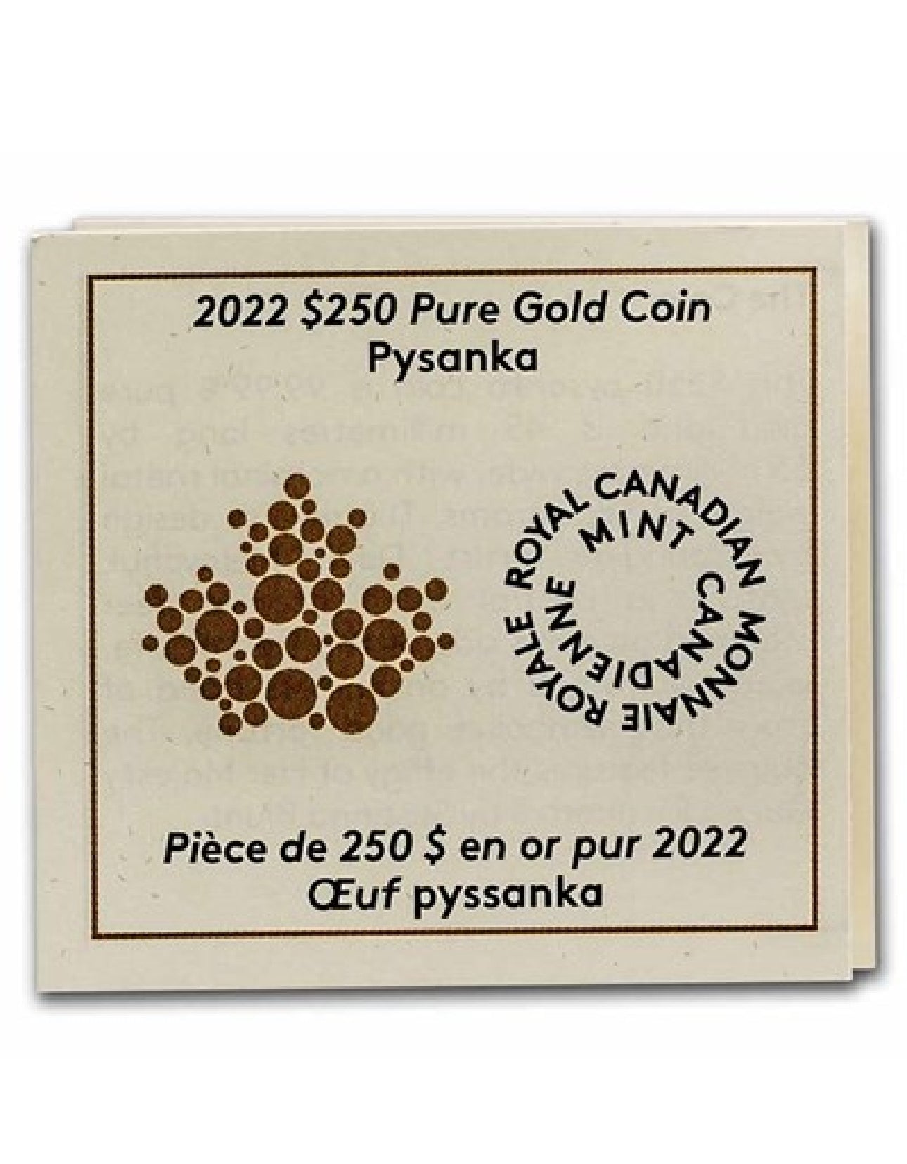 2022 Canada 2 oz Gold $250 Pysanka