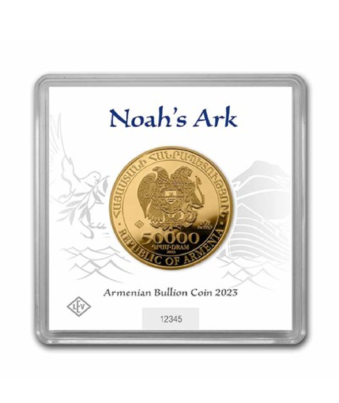 2023 Armenia 1 oz Gold 50,000 Dram Noah's Ark BU