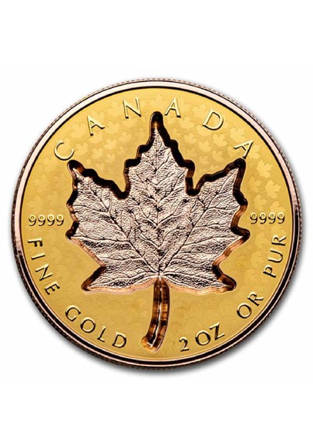 2022 Canada 2 oz Gold $200 Super Incuse Gold Maple Leaf