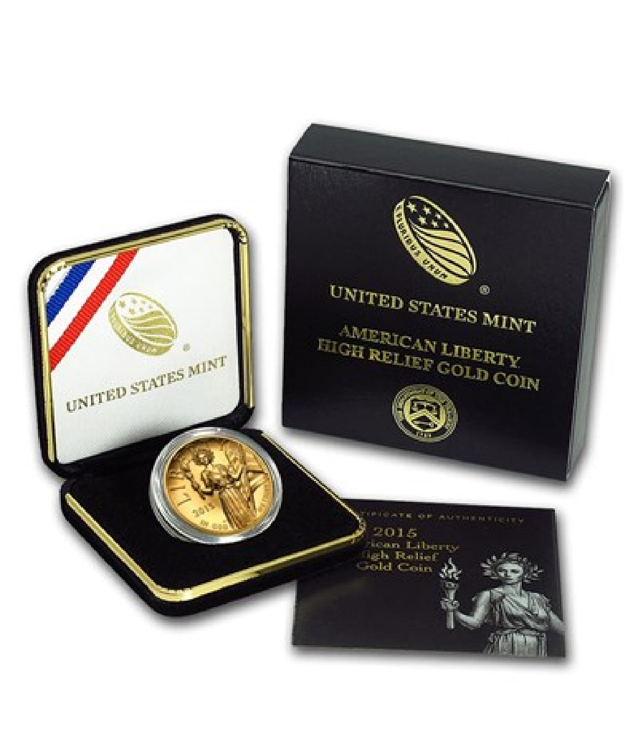 US Mint High Relief Coins & American Liberty Gold Coin Series
2015-W High Relief American Liberty Gold BU (w/Box and COA)