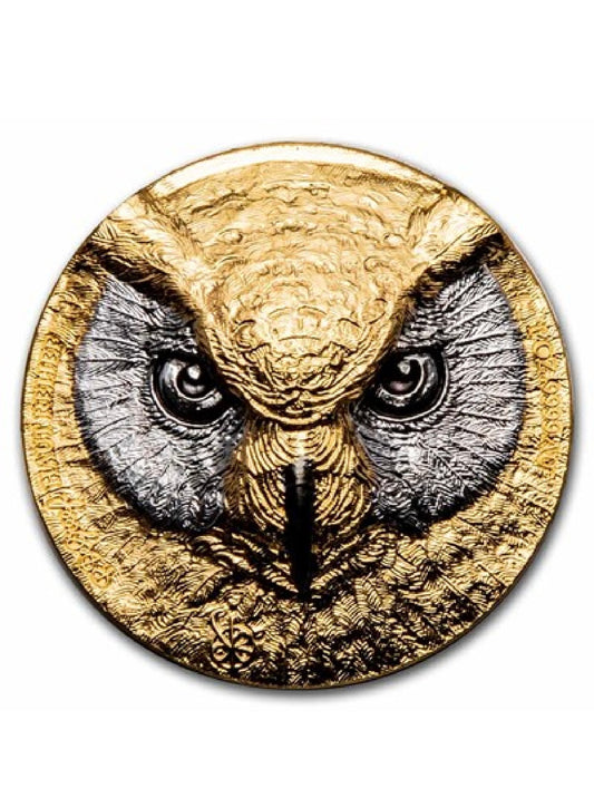 2022 Ivory Coast 1 oz Gold Édition Signature d‘Or; Owl