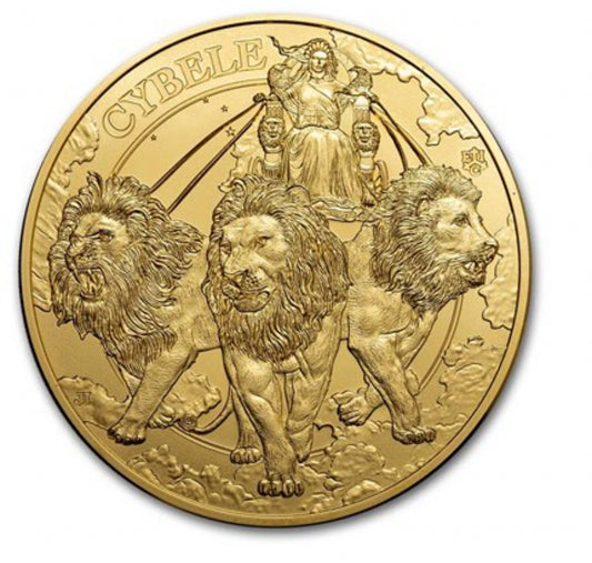 2024 1 oz Gold Goddesses: Cybele and the Lions BU (w/ Box & COA)