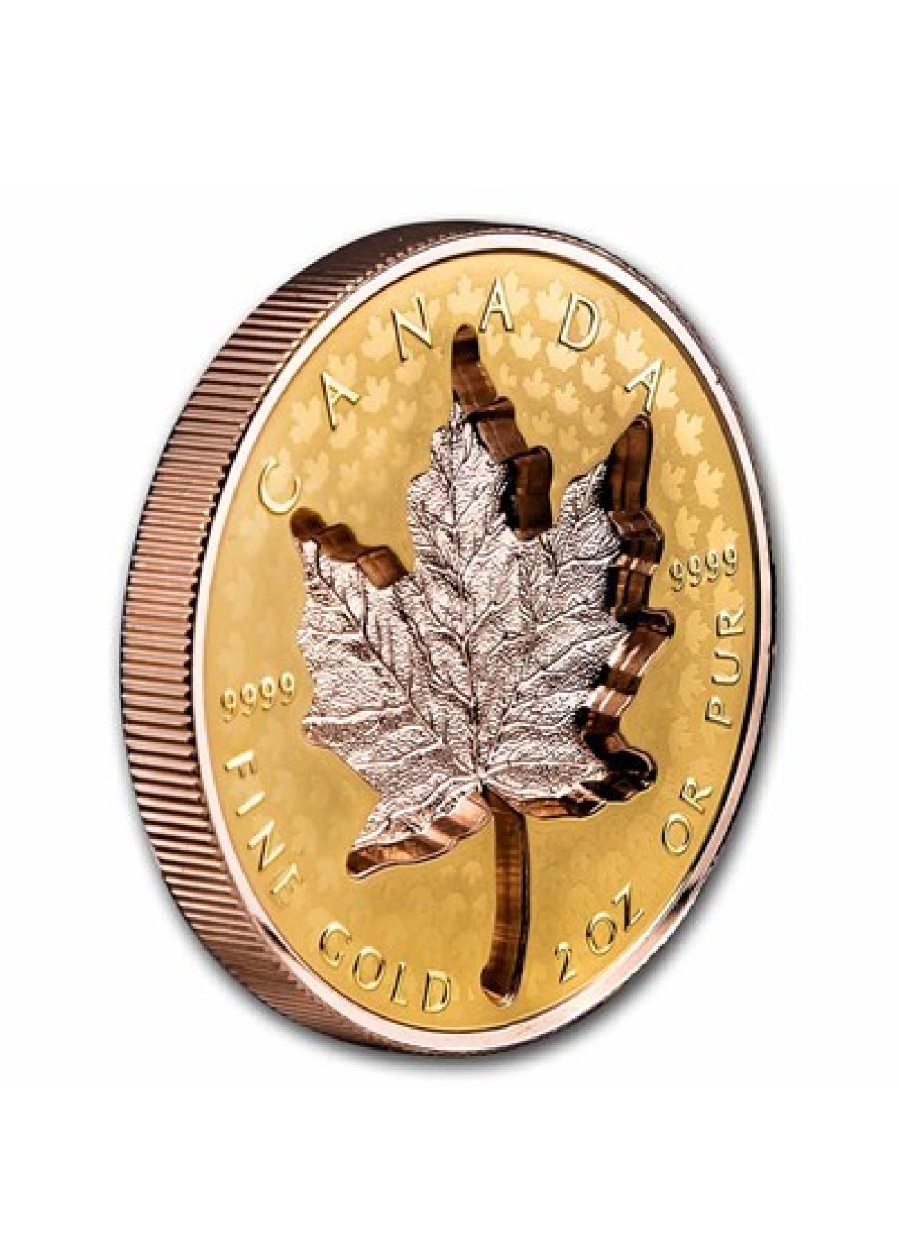 2022 Canada 2 oz Gold $200 Super Incuse Gold Maple Leaf