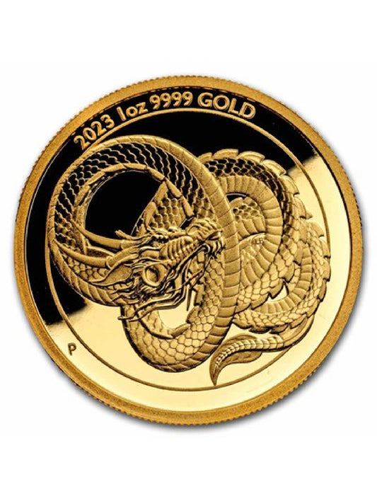 2023 Australia 1 oz Gold Dragon Proof (w/Box & COA)