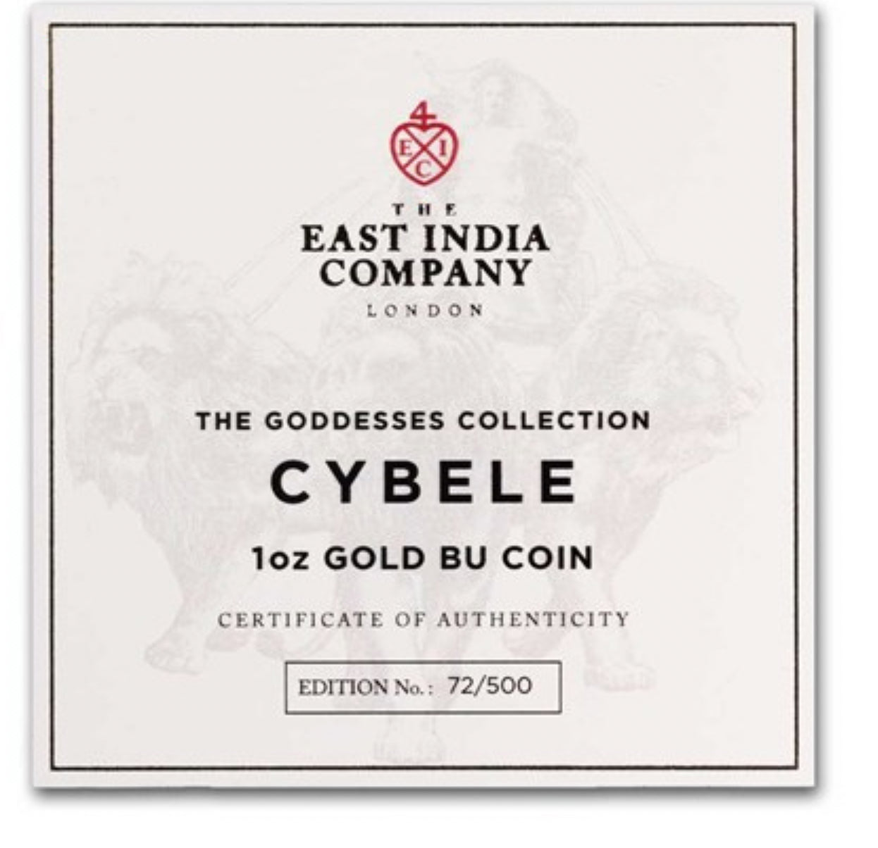 2024 1 oz Gold Goddesses: Cybele and the Lions BU (w/ Box & COA)