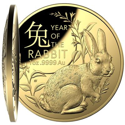 Australia 2023
YEAR OF THE RABBIT - 1 OZ
DOMED - NEW LUNAR SERIES (4.)
100 $ | 1 Oz Gold | Proof
Mintage only 750 pieces