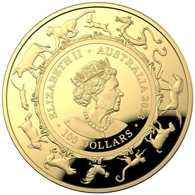 Australia 2023
YEAR OF THE RABBIT - 1 OZ
DOMED - NEW LUNAR SERIES (4.)
100 $ | 1 Oz Gold | Proof
Mintage only 750 pieces