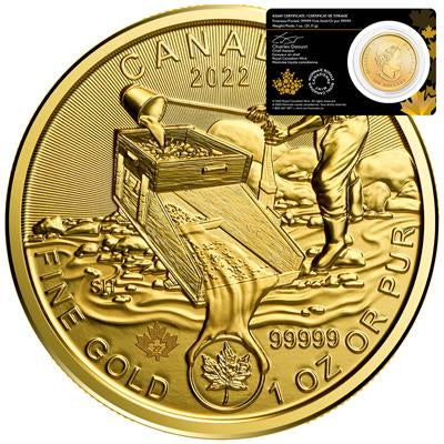 KLONDIKE GOLD RUSH - 1 OZ
999,99 PURE GOLD
200 $ | 1 Oz Gold | Uncirculated
Mintage unlimited