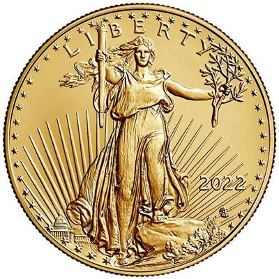 USA 2022
AMERICAN GOLD EAGLE - 1 OZ
BULLION COIN
50 $ | 1 Oz Gold | Uncirculated
Mintage unlimited