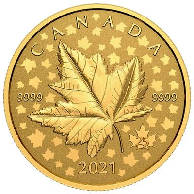 Canada 2021
MAPLE LEAF - CELEBRATION - 1 OZ
PIEDFORT - REVERSE PROOF
200 $ | 1 Oz Gold | Reverse Proof
Mintage only 500 pieces