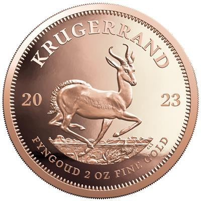 South Africa 2023
KRUGERRAND - PRESTIGE-SET
FIRST TIME WITH 2 OZ GOLD COIN
3,92 Rand | 3,92 Oz Gold | Proof
Mintage only 50 sets