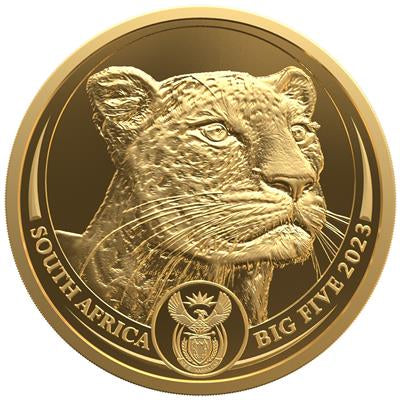 South Africa 2023
LEOPARD - 1 OZ
BIG FIVE SERIES II (4.)
50 Rand | 1 Oz Gold | Proof
Mintage only 500 pieces