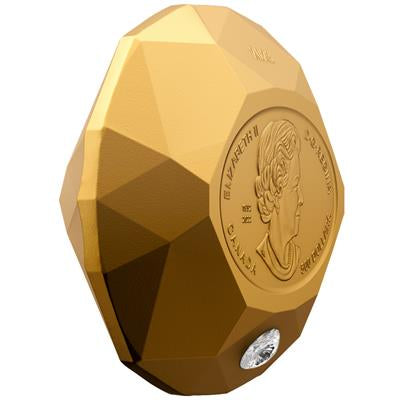 Canada 2023
DIAMOND-SHAPED COIN
WITH FOREVERMARK™ DIAMOND
500 $ | 171,8 Gram Gold | Matte Proof
Mintage only 150 pieces