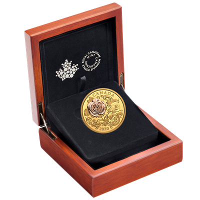 Canada 2020
QUEEN ELIZABETH ROSE - 1 OZ
3D ROSE IN ROSE GOLD
200 $ | 1 Oz Gold | Proof
Mintage only 300 pieces