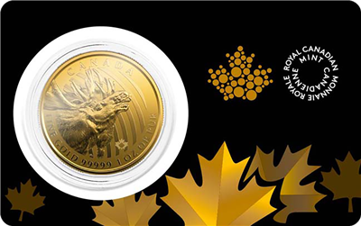 Canada 2019
CANADIAN MOOSE - 1 OZ
IN BLISTERCARD
200 $ | 1 Oz Gold | Uncirculated
Bullion Coin