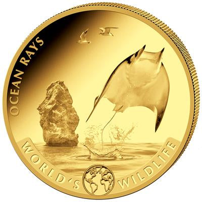 Congo 2023
OCEAN RAYS - 1 OZ
WILDLIFE (5.) - BULLION COIN
100 Francs | 1 Oz Gold | Uncirculated
Mintage only 1,000 pieces