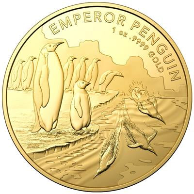 Australia 2023
EMPEROR PENGUIN - 1 OZ
ANTARCTIC TERRITORY (1.)
100 $ | 1 Oz Gold | Uncirculated
Mintage only 250 pieces