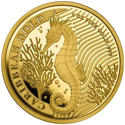 Barbados 2023
CARIBBEAN SEAHORSE - 1 OZ
PREMIUM BULLION COIN
10 $ | 1 Oz Gold | Uncirculated
Mintage only 100 pieces