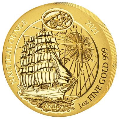 Rwanda 2021
SEDOV - 1 OZ
NAUTICAL OUNCE (5.)
100 Francs | 1 Oz Gold | Uncirculated
Mintage only 100 pieces