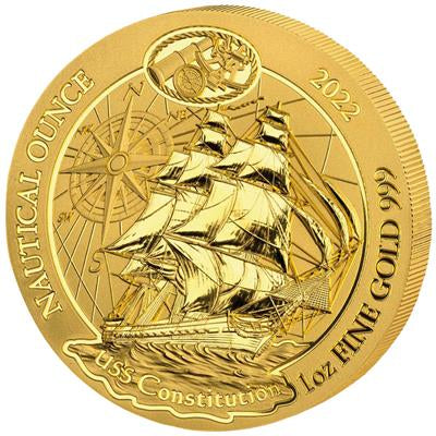 Rwanda 2022
USS CONSTITUTION - 1 OZ
NAUTICAL OUNCE (6.)
100 Francs | 1 Oz Gold | Uncirculated
Mintage only 100 pieces