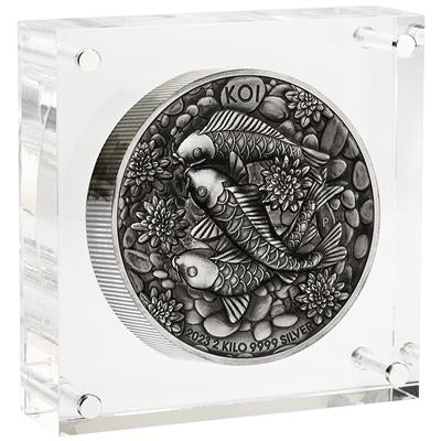 Australia 2023
KOI FISH - 2 KILO
HIGH RELIEF - ANTIQUE FINISH
60 $ | 2 Kilo Silver | Antique Finish
Mintage only 200 pieces