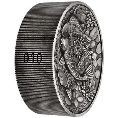 Australia 2023
KOI FISH - 2 KILO
HIGH RELIEF - ANTIQUE FINISH
60 $ | 2 Kilo Silver | Antique Finish
Mintage only 200 pieces