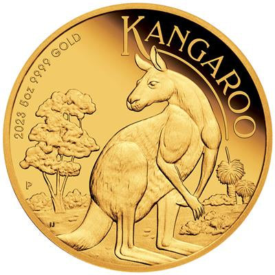 Australia 2023
AUSTRALIAN KANGAROO - 5 OZ
IN WOODEN BOX
500 $ | 5 Oz Gold | Proof
Mintage only 50 pieces