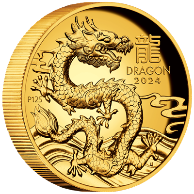 Australia 2024
YEAR OF THE DRAGON - 1 OZ
LUNAR SERIES III. - HIGH RELIEF
100 $ | 1 Oz Gold | Proof
Mintage only 188 pieces