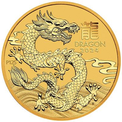 2024 Australia 1 oz Gold Lunar Dragon BU (Series III)