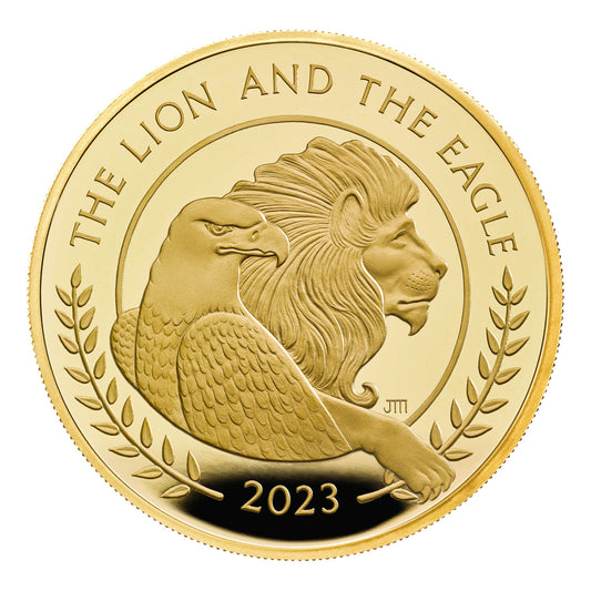 The Lion and The Eagle 2023 UK 5oz Gold Proof Coin
Limited Edition 25