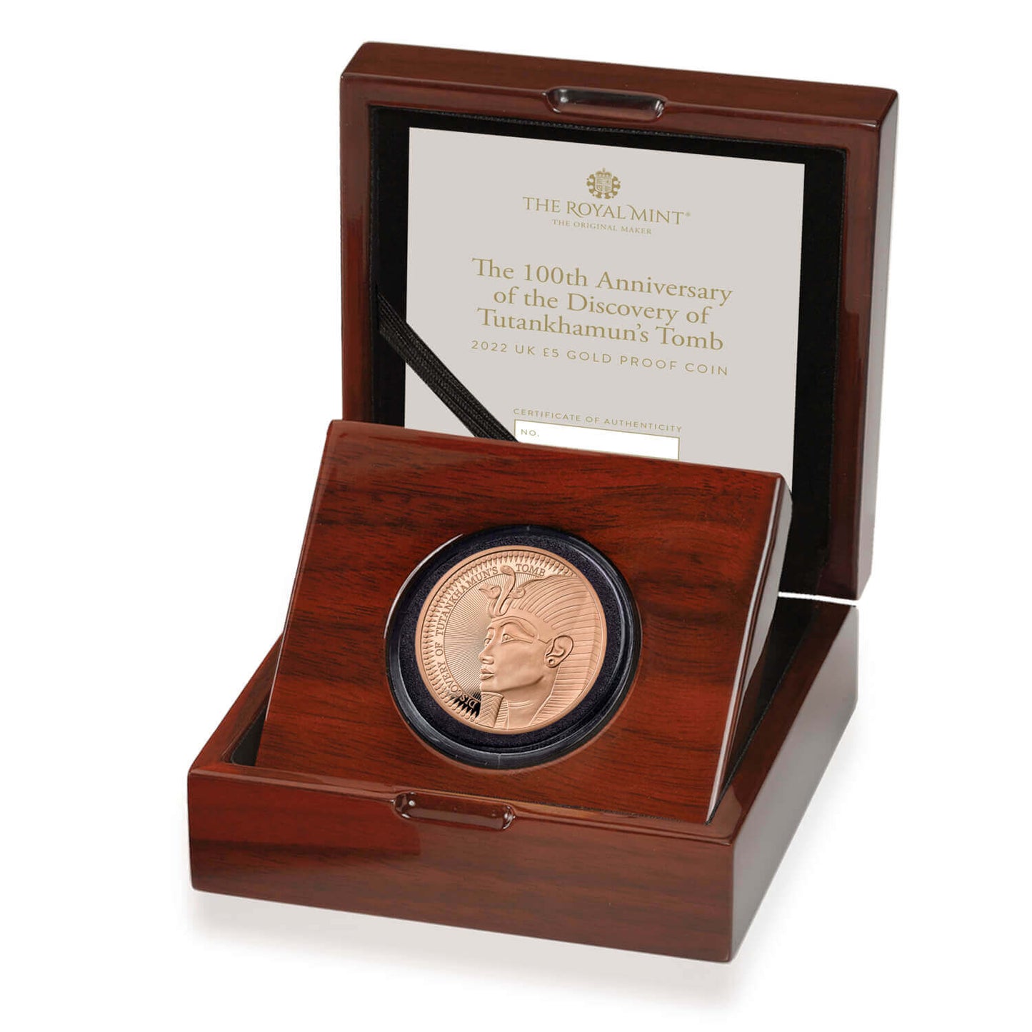 The 100th Anniversary of the Discovery of Tutankhamun's Tomb 2022 UK £5 Gold Proof Coin
Limited Edition 200