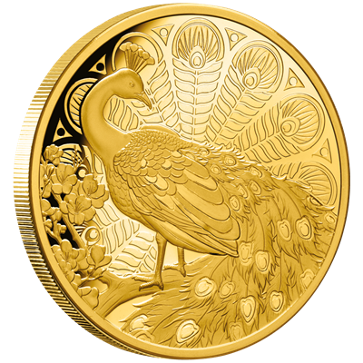 Niue 2024
THE PEACOCK - 1 OZ
IN BOX
100 $ | 1 Oz Gold | Proof
Mintage only 99 pieces