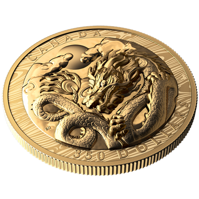 Canada 2024
YEAR OF THE DRAGON
TWO-SIDED ULTRA HIGH RELIEF
350 $ | 188 Gram Gold | Proof
Mintage only 108 pieces