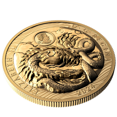 Canada 2024
YEAR OF THE DRAGON
TWO-SIDED ULTRA HIGH RELIEF
350 $ | 188 Gram Gold | Proof
Mintage only 108 pieces