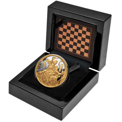 Niue 2024
CHESS (2.) - KNIGHT - 1 OZ
MOTIVE WITH PLATINUM PLATING
100 $ | 1 Oz Gold | Proof
Mintage only 99 pieces