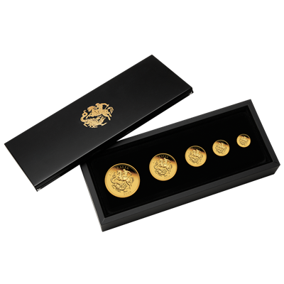 Australia 2024
SOVEREIGN - SET
125TH ANNIVERSARY - 5 COINS
195 $ | 69,87 Gram Gold | Proof
Mintage only 125 sets