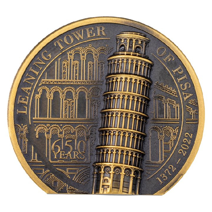 Cook Islands: Leaning Tower of Pisa
1 uncja Złota 2022 Ultra High Relief Antiqued Coin