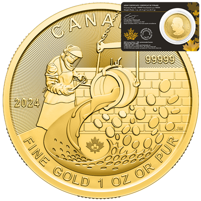 KLONDIKE GOLD RUSH - 1 OZ
999,99 PURE GOLD
200 $ | 1 Oz Gold | Uncirculated
Mintage unlimited