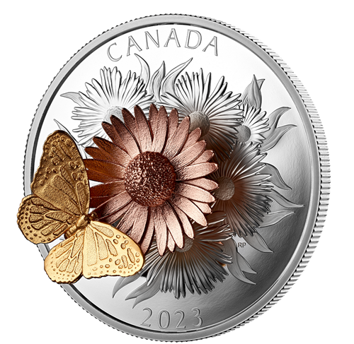 5 oz. Pure Silver Coin – The Monarch and the Bloom