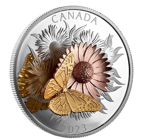 5 oz. Pure Silver Coin – The Monarch and the Bloom