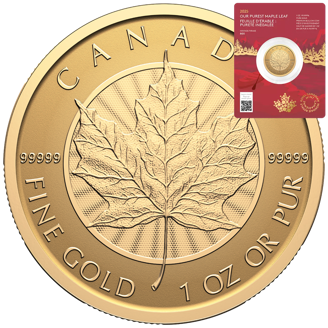 1 oz Gold Coin - Purest Maple Leaf - Premium Bullion - 2025