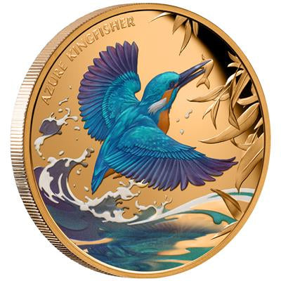 Niue 2023 AZURE KINGFISHER - 1 OZ  IN COLOR