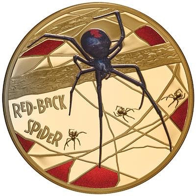 RED-BACK SPIDER - 5 OZ  CERTIFICATE # 2 500 $ | 5 Oz Gold | Proof Mintage only 50 pieces