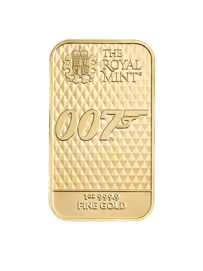 James Bond Diamonds Are Forever Minted 1oz Gold Bar Bullion | 999.9 Fine Gold