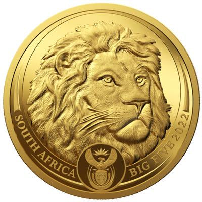 LION - 1 OZ  BIG FIVE SERIES II (2.) 50 Rand | 1 Oz Gold | Proof