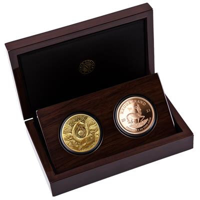 BIG FIVE + KRUGERRAND (5.)  SET - PRIVY MARK BUFFALO 51 Rand | 2 x 1 Oz Gold | Proof