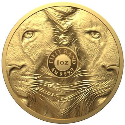 LION - 1 OZ  BIG FIVE SERIES II (2.) 50 Rand | 1 Oz Gold | Proof