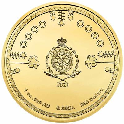 Niue 2021 SONIC THE HEDGEHOG™ - 1 OZ  PREMIUM BULLION COIN 250 $ | 1 Oz Gold | Uncirculated