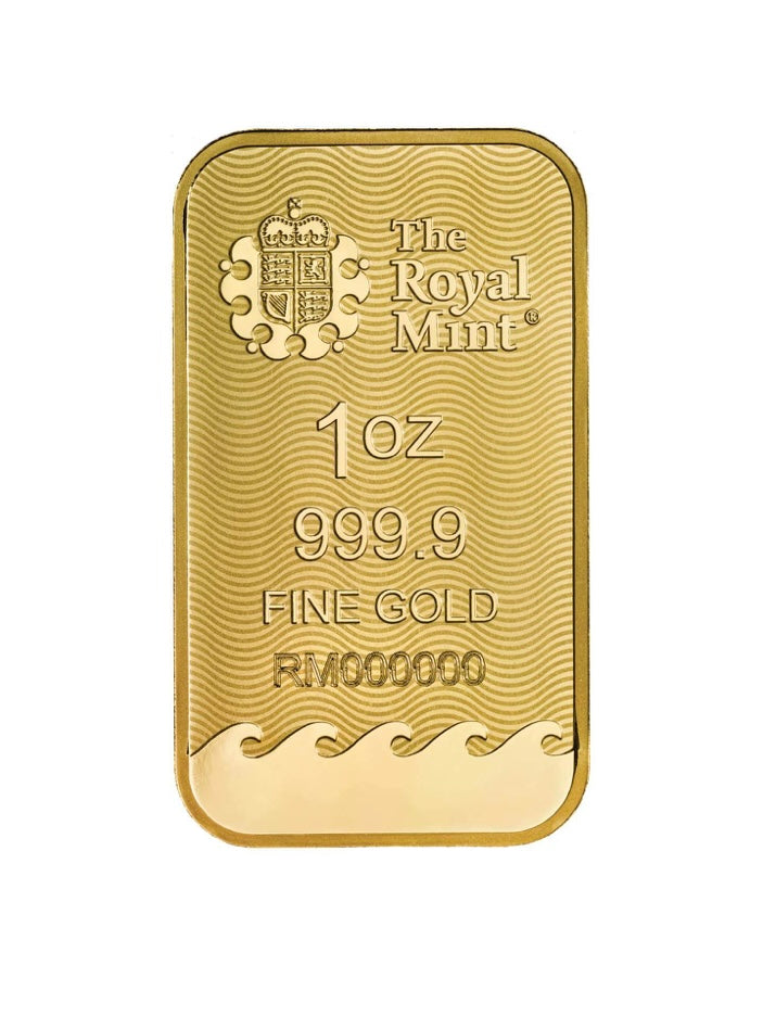 Britannia 1oz Gold Bar Minted Bullion | 999.9 Fine Gold